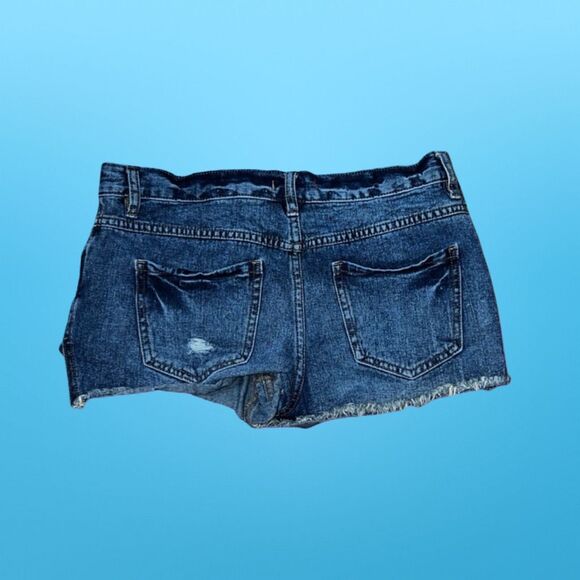 Free People Cut Off High Riss Button Fly Shorts Size 29 #80 - Picture 5 of 5